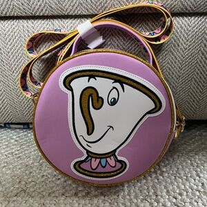 NWT Disney Beauty and the Beast Chip Round Crossbody Bag
